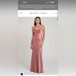 Jenny Yoo Satin dress (hemmed)-wild rose